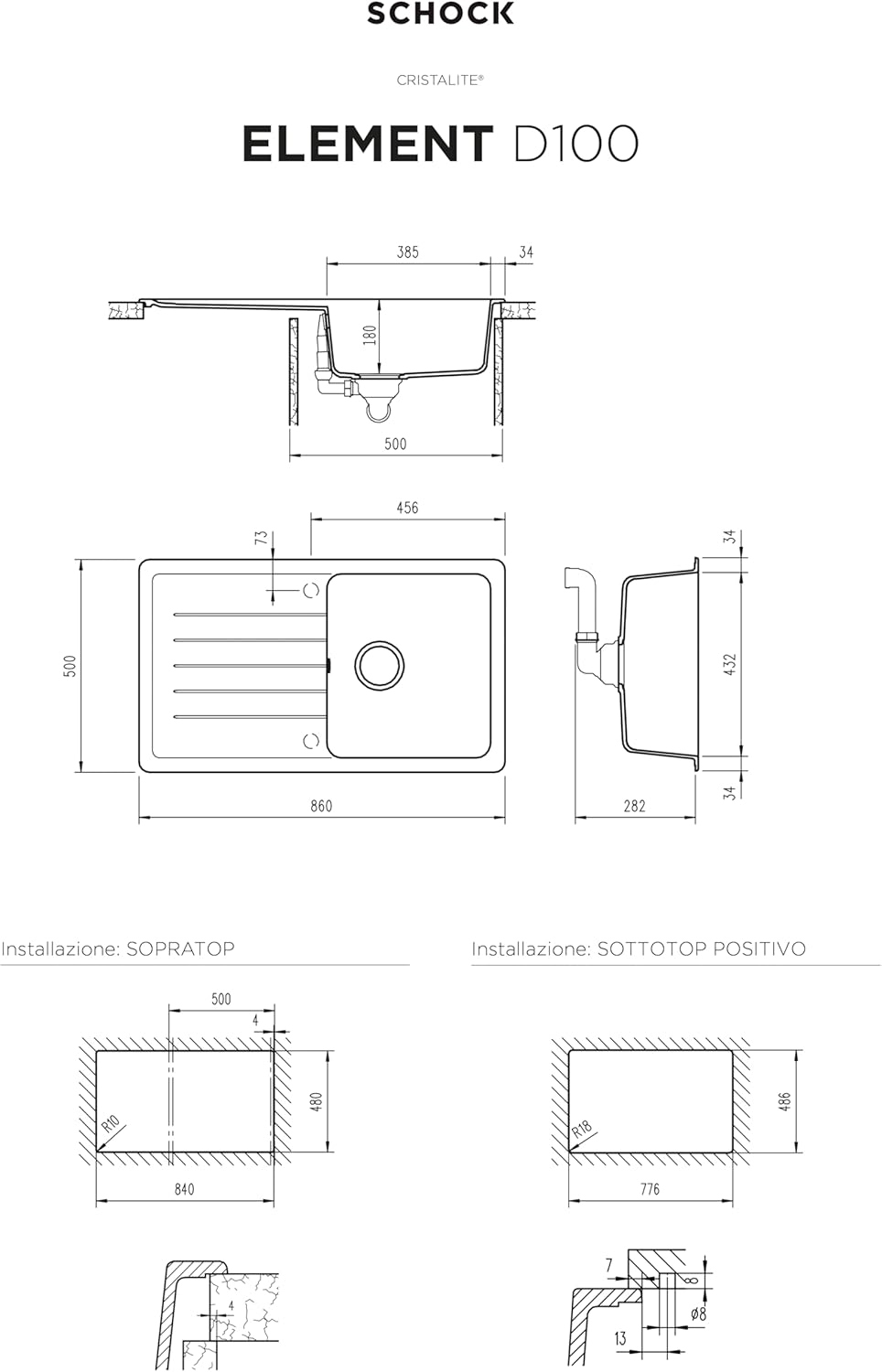 FOMD100A01 D100 BIANCO ASSOLUTO