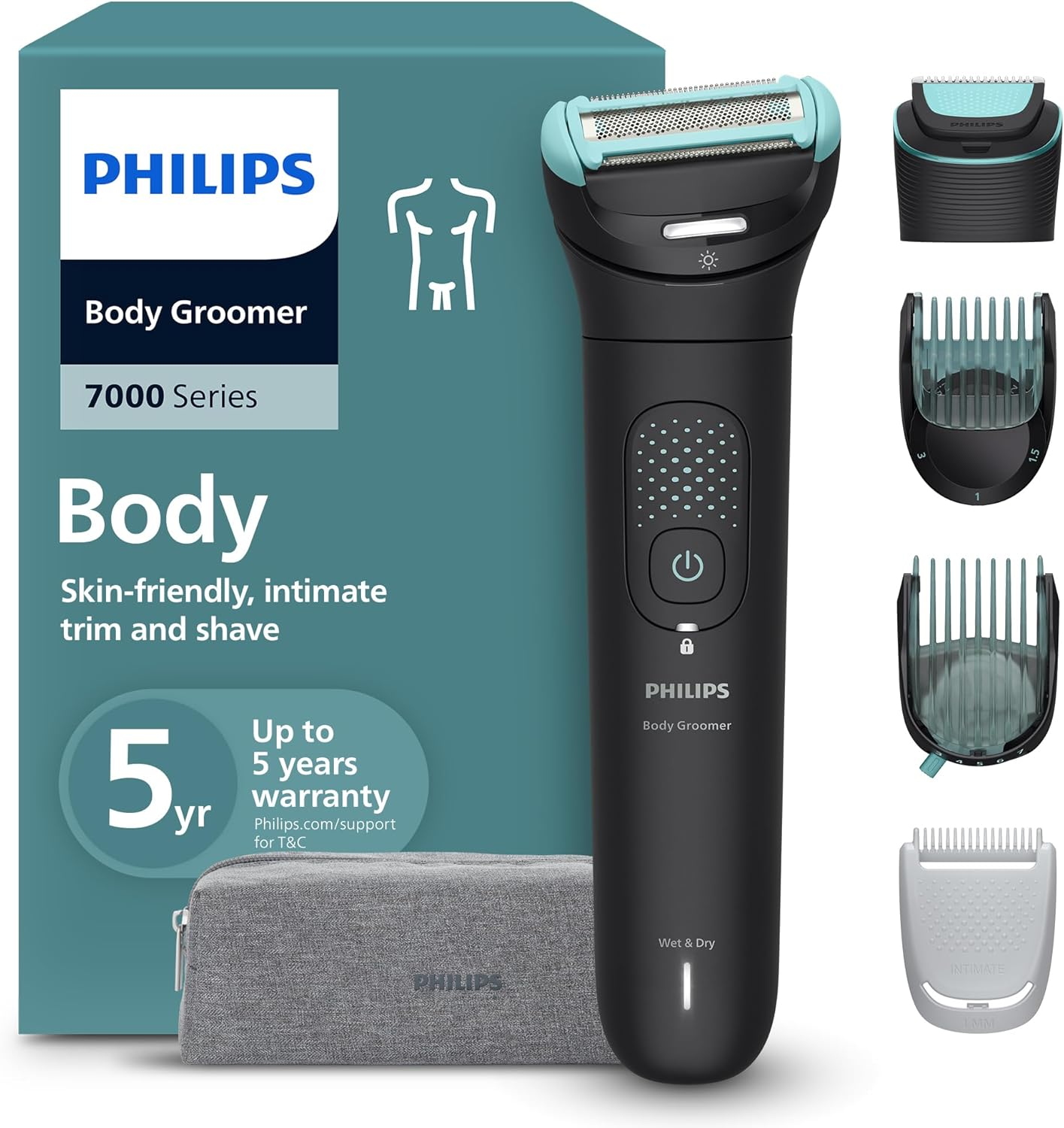 BG7470 15 7000 BODY GROOMER BLACK
